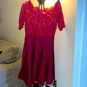 Red cocktail dress